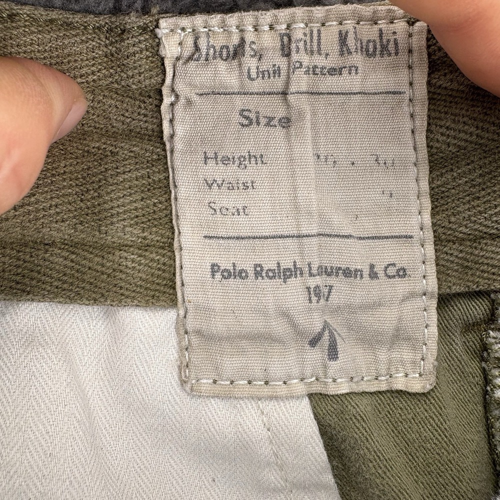 Polo Ralph Lauren Shorts Men 36 (35x9) Brill Khaki Y2k Surplus Chunky Cargo Army - Picture 3 of 11